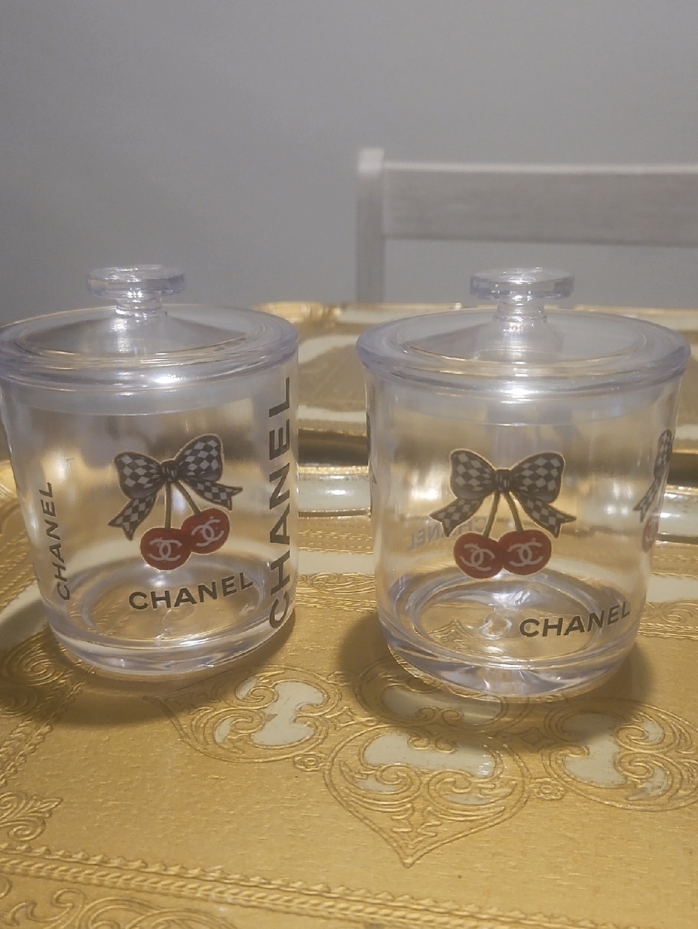 Cosmetic Jars Designer Inspired Red Cherry New